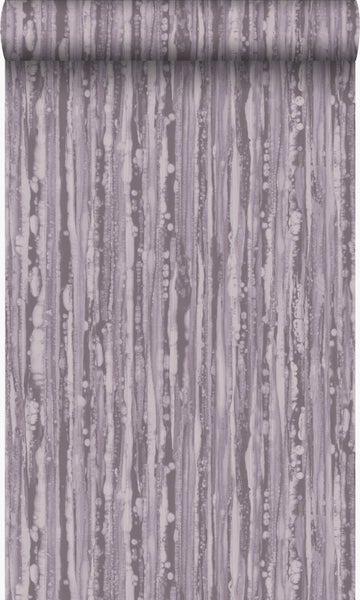 Origin Wallcoverings Tapete Streifen Lila Grau und Grau - 53 cm x 10,05 m - 346641