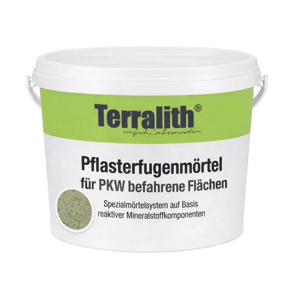 Terralith Pflasterfugenmörtel für PKW befahrene Flächen im Eimer