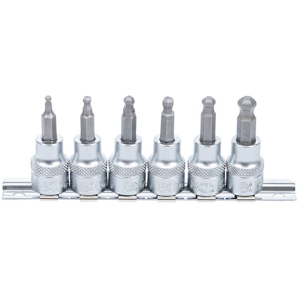 BGS Bit-Einsatz-Satz Antrieb Innenvierkant 10 mm (3/8) Innensechskant mit Kugelkopf 3 - 8 mm 6tlg. - 5109
