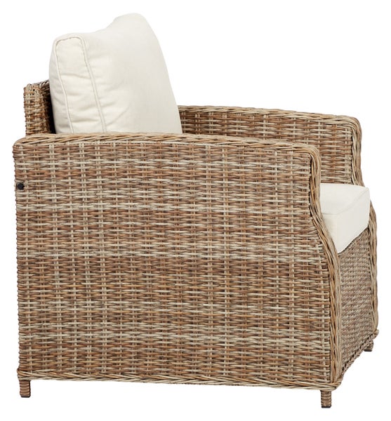 Zwei Kunststoffstühle für den Innen- und Außenbereich