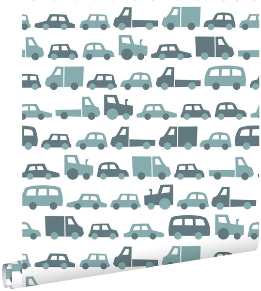 Tapete mit verschiedenen Fahrzeugmotiven