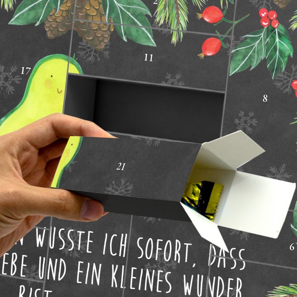 Mr. & Mrs. Panda Befüllbarer Adventskalender Avocado Kern rollt - Schwarz