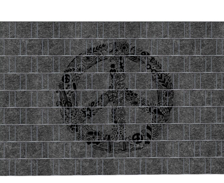 Sichtschutzmatte mit Friedenszeichen-Motiv