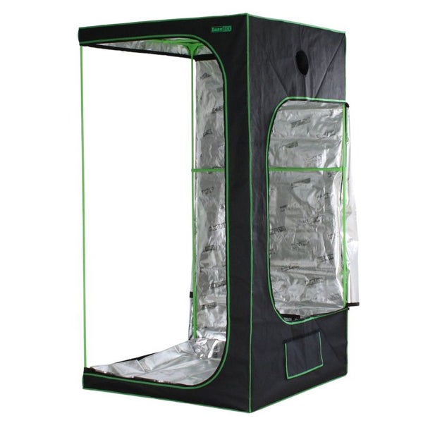 Dark Box 240x120x220 cm – Lichtdichtes Grow Zelt mit Metallrahmen, Belüftungsöffnungen & Zubehör für optimales Pflanzenwachstum