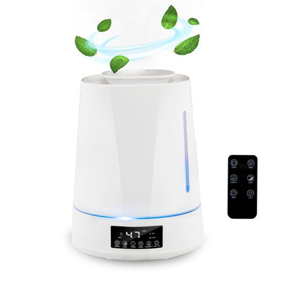 Grundig Luftbefeuchter 4,3L weiß, Fernbedienung Aroma Diffuser Raumbefeuchter