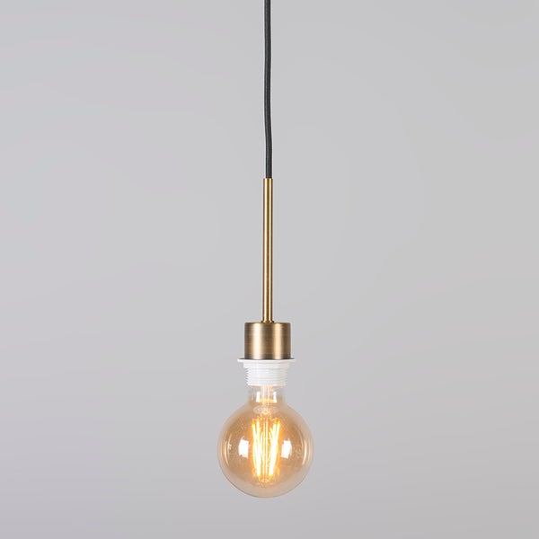Moderne Hängelampe Bronze mit schwarzem Kabel - Combi 1