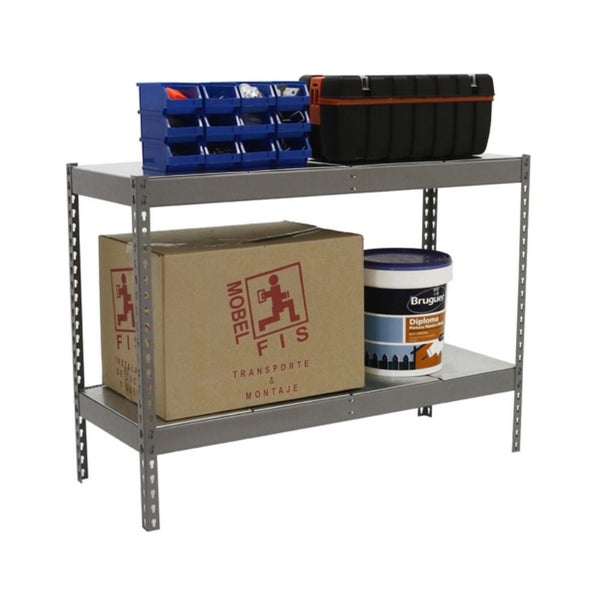 PROREGAL Schwerlastregal Mini Metal Yeti Two HxBxT 90 x 150 x 45 cm Fachlast 400 kg Grau