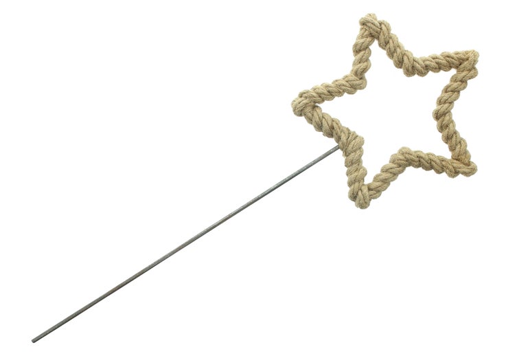 Dekostern aus Seil mit Stab