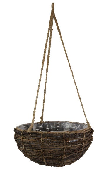 Dekoleidenschaft Pflanzenampel Coconut aus Kokoszweigen, Ø 31 cm, Blumenampel, Hängeampel, Hängeblumentopf