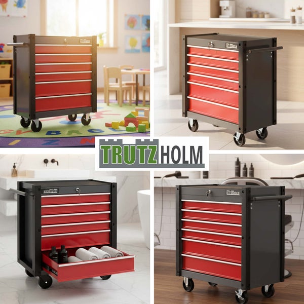 Werkzeugwagen mit mehreren Schubladen und Rollen