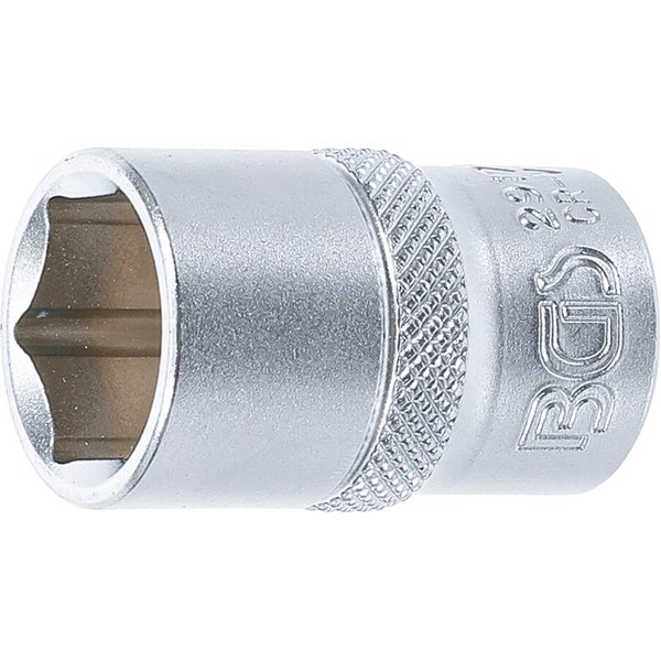 BGS Steckschlüssel-Einsatz Sechskant Antrieb Innenvierkant 12,5 mm (1/2) SW 17 mm - 2917
