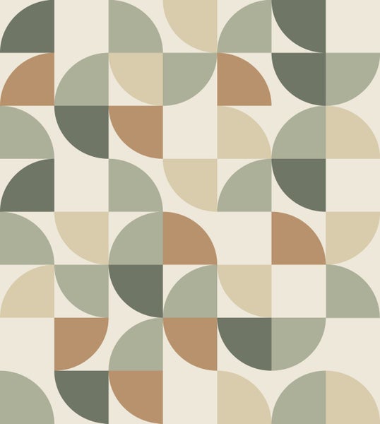 Abstraktes Muster mit Kreisen und Quadraten