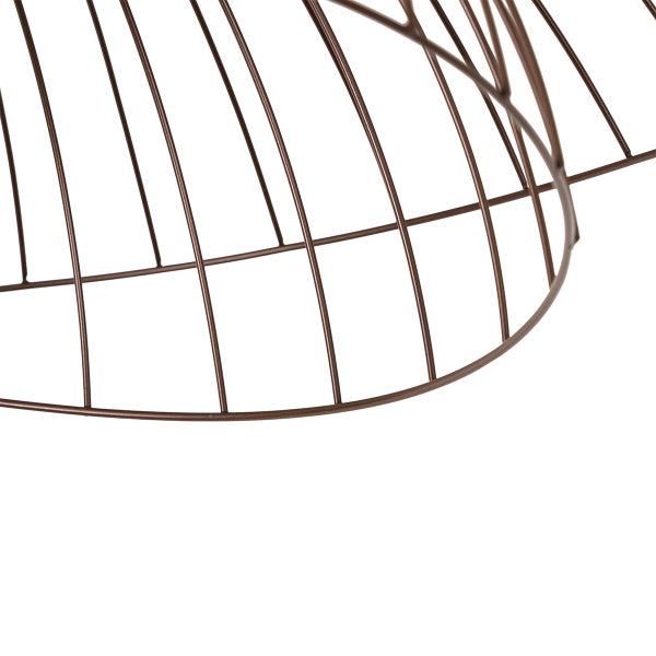 Detailansicht eines Lampenschirms aus Metalldraht