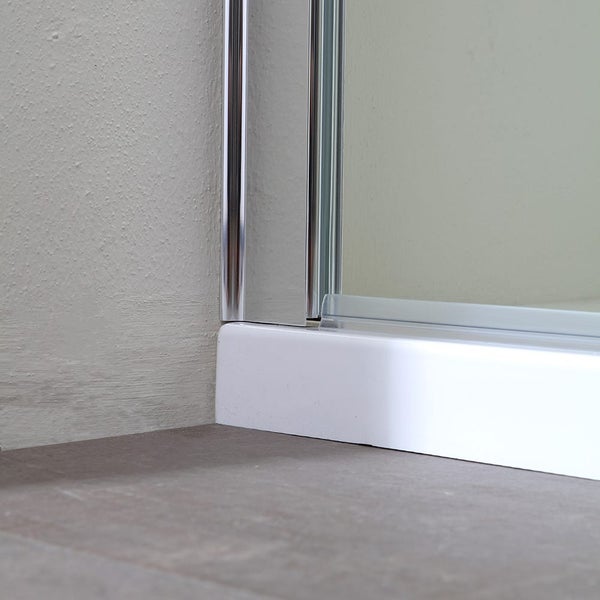 110 cm wandmontierte Dusche aus klarem 8-mm-Glas | Walk in