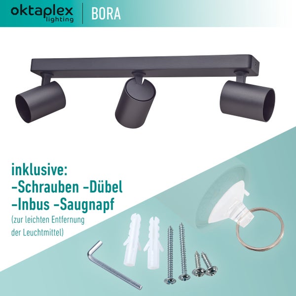 Oktaplex Lighting Bora Deckenleuchte mit Montagematerial