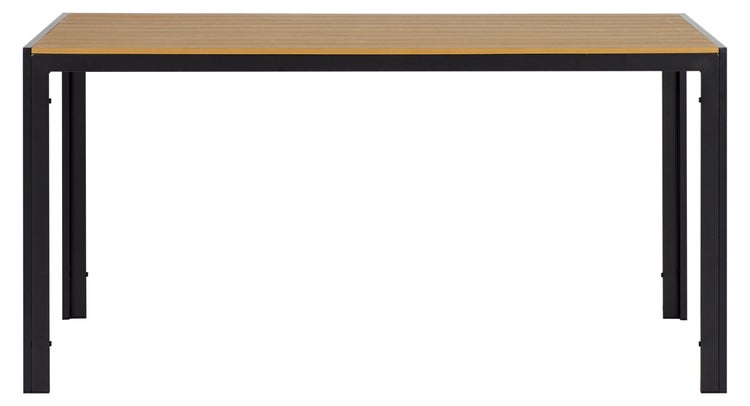 Noma Gartentisch 150 x 90 cm, schwarz und teak Dekor. 150 X 90 X 75 cm