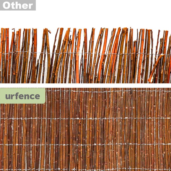 urfence Deine Oase: 100x300 Balkon Sichtschutz Gartenzaun Weidenzaun - Balkonverkleidung Wetterfest - Sichtschutzmatte Weide Sonnenschutz Sichtschutzzaun Garten Terrasse Weidenmatte Rollzaun Holzzaun