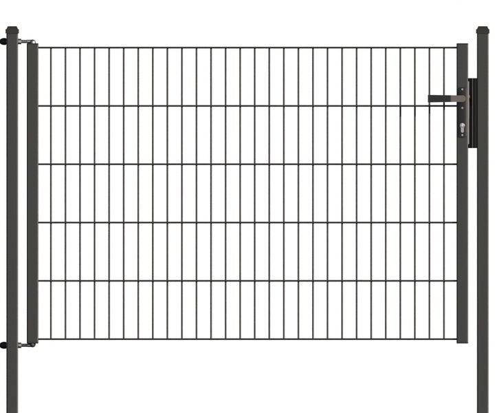 Gartentor aus Metall mit Griff und Schloss