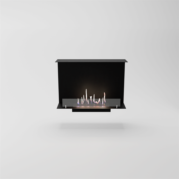 GLOW FIRE Ethanol Kamin Einsatz 'C Side ' | Ethanolkamineinsatz mit 3 Std. Brenndauer und 2 KW Heizleistung | BxHxT: 84x56,8x24 cm