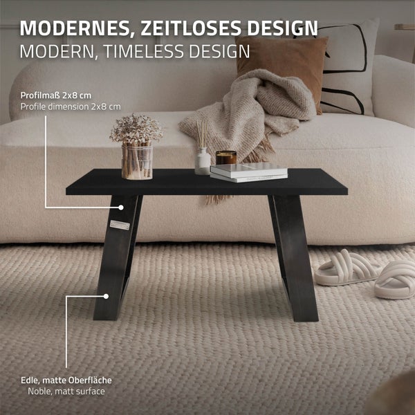 ML-Design 2er Set Tischkufen 80GRAD Neigung, 40x43 cm, Industrial, 8x2cm, Schräge Tischbeine, Metall Möbelkufen, Tischgestell Stahl geneigt, Tischuntergestell Möbelfüße Bankkufen Bankgestell Bankbeine