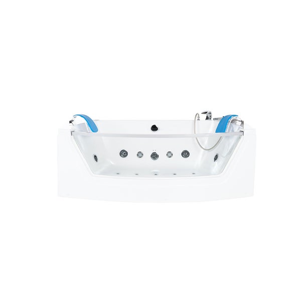 Home Deluxe - Whirlpool Badewanne - ATLANTIC M - Maße: 175 x 85 x 60 cm - inkl. Heizung, Massagefunktion und kompl. Zubehör I Wanne für 2 Personen, Indoor Pool