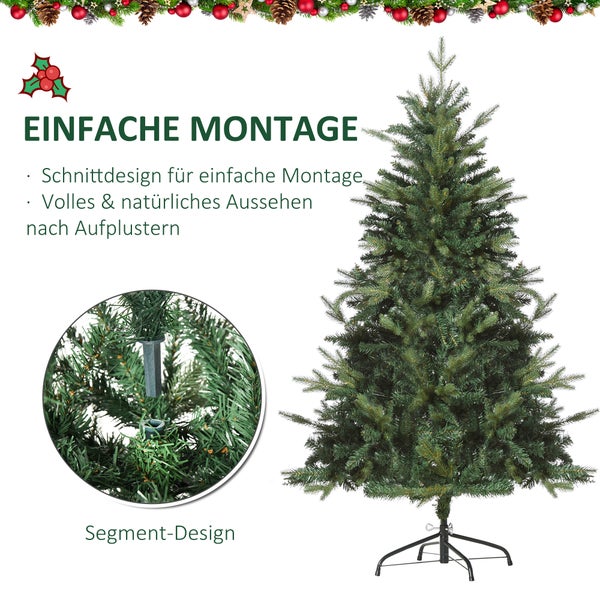 HOMCOM Weihnachtsbaum, Ø95 x 150H cm, PVC, Grün