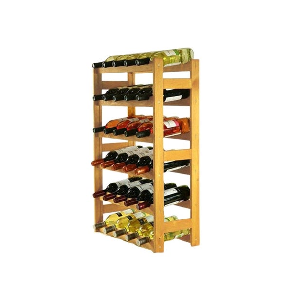 PROREGAL Weinregal Pinotwine HxBxT 86 x 53 x 25 cm 30 Flaschen Massives Kiefernholz Rotbraun Geölt