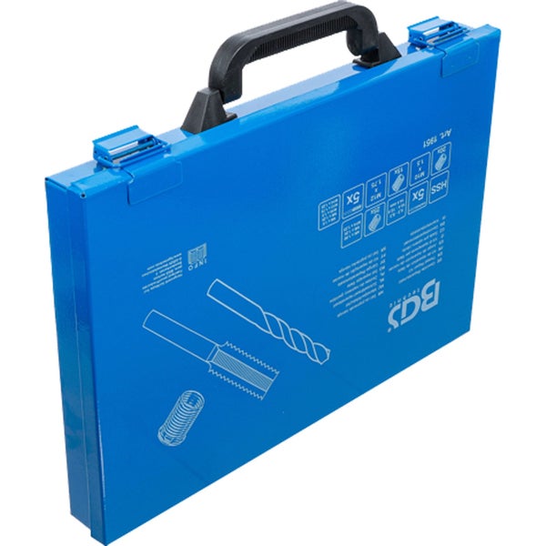 BGS Werkzeugkoffer mit Bohrer- und Gewindeschneider-Set