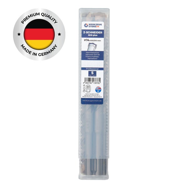 WS24 5x SDS-Plus Hammerbohrer PRO Ø 14 x 210 / 150 mm - WS24-100424