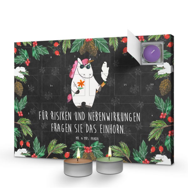 Mr. & Mrs. Panda Duftkerzen Adventskalender Einhorn Woodstock - Schwarz