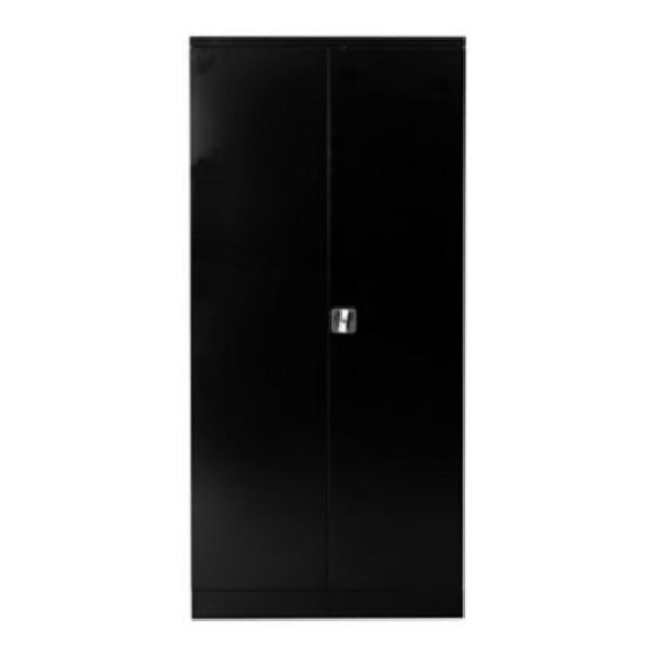 PROREGAL Stahlschrank Bee 4 Fachböden HxBxT 195 x 92 x 42 cm Pulverbeschichtetes Fachbodenmaterial Schwarz & Schwarz