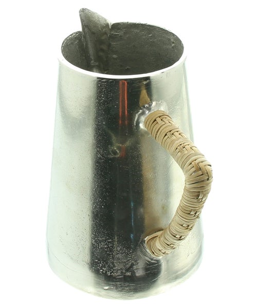 FRANK FLECHTWAREN | Dekokanne Silber, METALL, 19 x18 cm