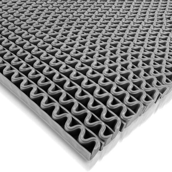 FLOORDIREKT Hygienematte für Barfußzonen - UV beständig - Grau - 90 x 300 cm