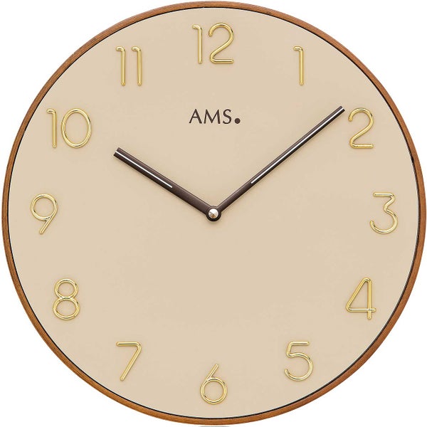 AMS 9563 Wanduhr modern Gehäusedurchmesser 33 cm