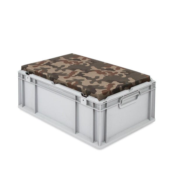 PROREGAL Eurobox NextGen Seat Box Camouflage HxBxT 26,5 x 40 x 60 cm 44 Liter Griffe Geschlossen Eurobehälter Sitzbox Transportbox