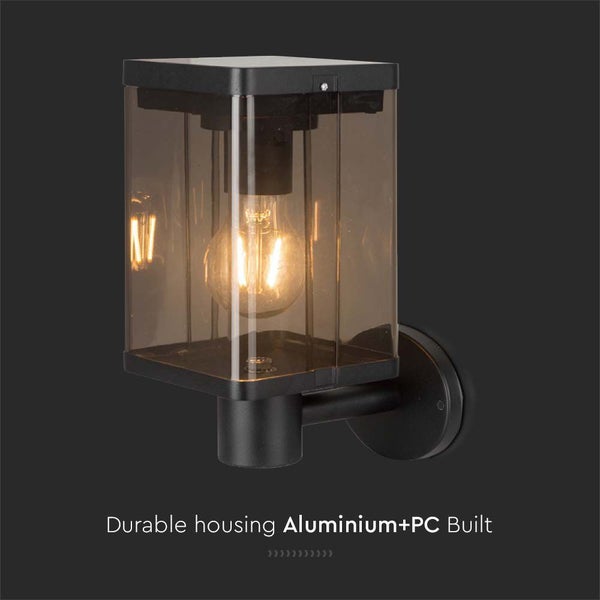 Wandleuchte aus Aluminium und Polycarbonat mit Glühbirne