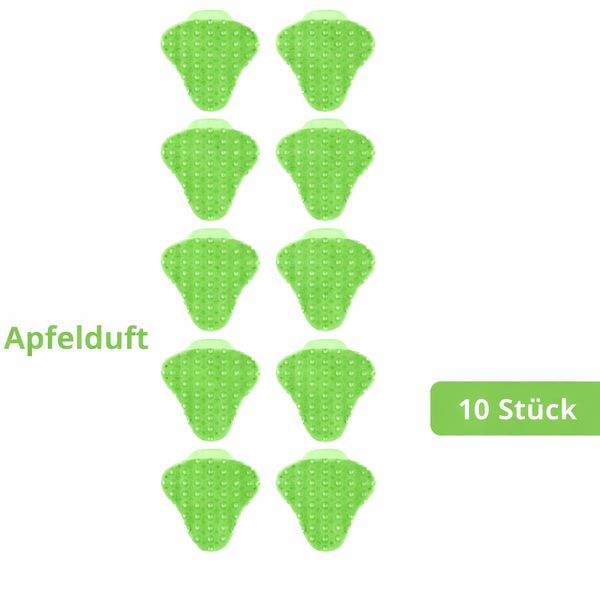Zehn Urinal Steine mit Apfelduft