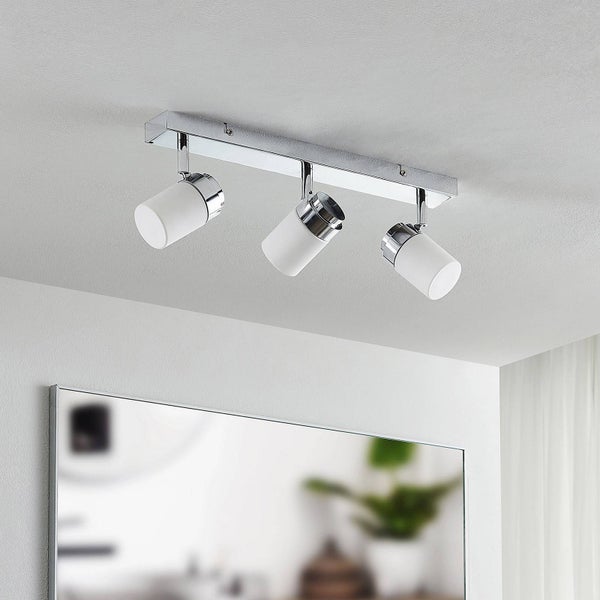 Deckenleuchte mit drei Strahlern aus Metall