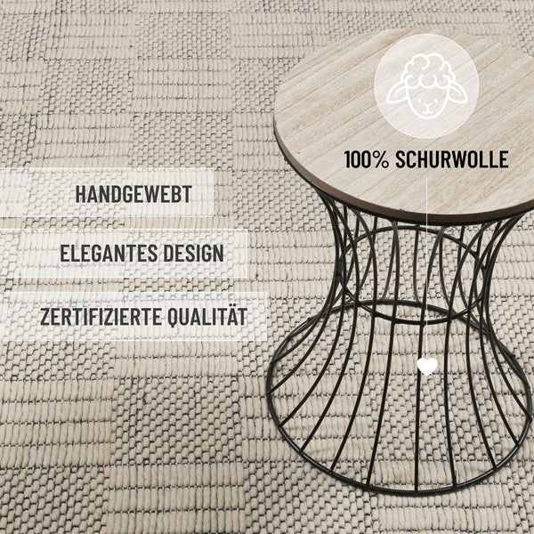 Wollteppich Creme Weiß Lani WECONhome 160x230 cm