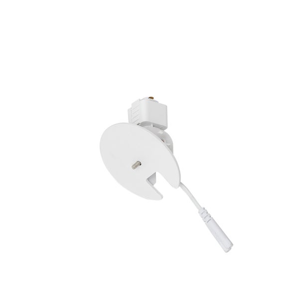 Weißer Stromschienenadapter mit Kabel