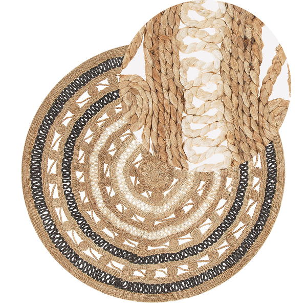 Teppich GOYNE Beige ø 140 cm Jute