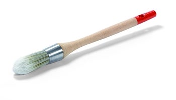 Rundpinsel mit Holzstiel und Metallzwinge für Malerarbeiten