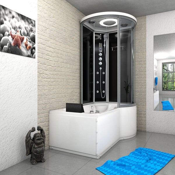 Whirlpool Wanne Duschkabine sw K55-L33-WP 170x100