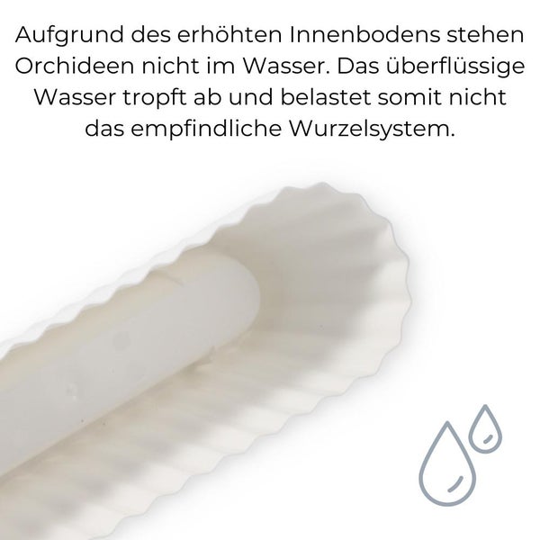 Orchideentopf Blumentopf Blumenkasten für Orchideen Übertopf mehrere Pflanzen Kunststoff weiß