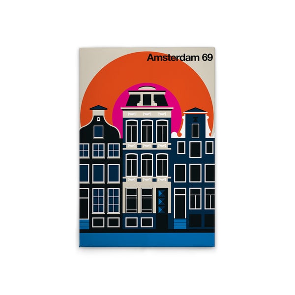 Dekoratives Bild mit dem Motiv Amsterdamer Häuser