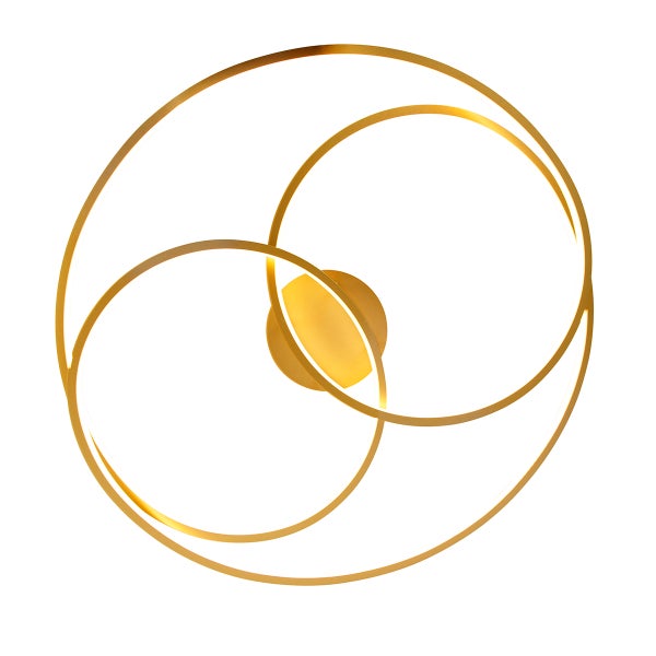 Goldene Deckenleuchte mit kreisförmigem Design