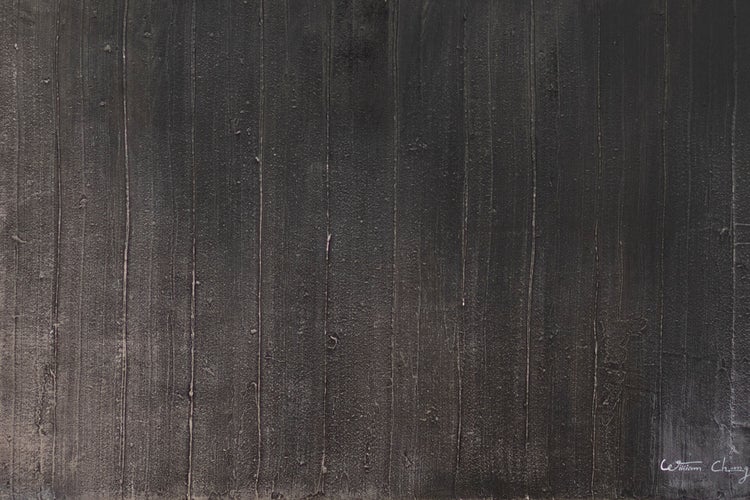 Handgemaltes Gemälde Acrylfarbe 80x120cm Schwarz