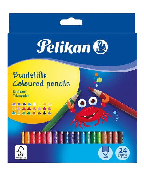 Pelikan Buntstifte dreieckig, 24er Set