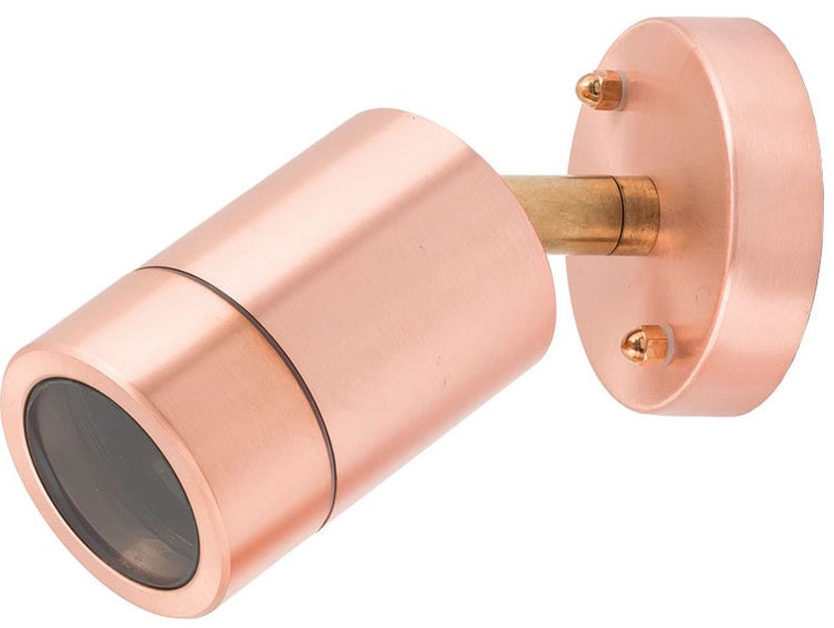 Kupferfarbene Wandleuchte für den Aussenbereich