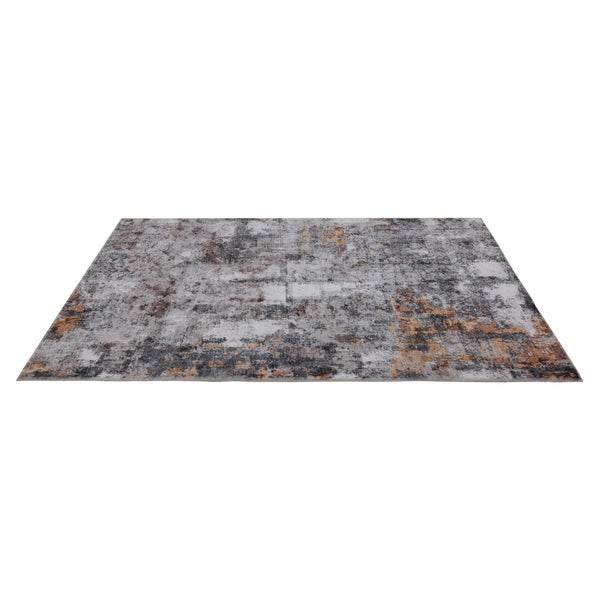 Rechteckiger Teppich mit abstraktem Muster im Vintage Design.